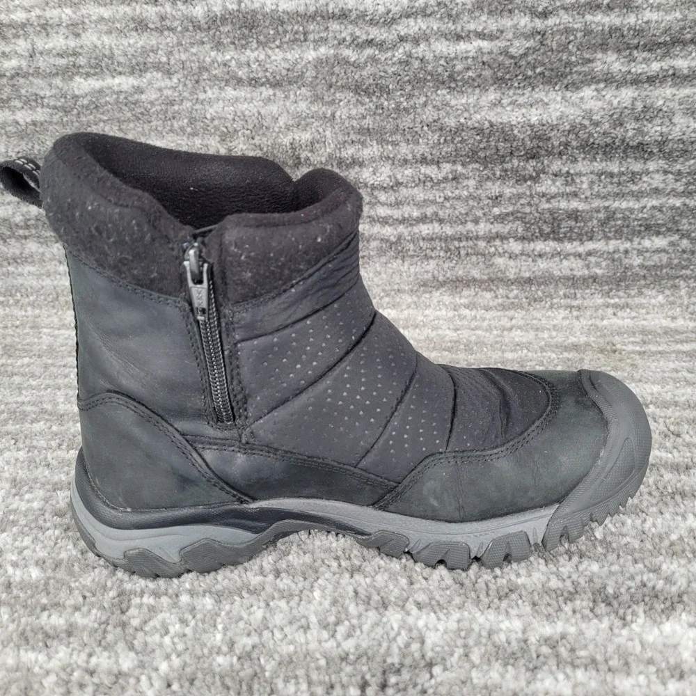 KEEN Womens Winter Boots Black Puffer Waterproof Insulated Thermal Size‎ 7